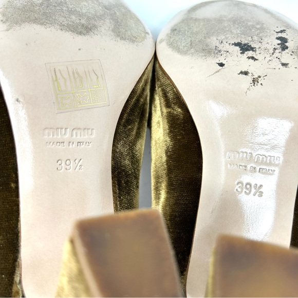MIU MIU crushed velvet heels with bow, made in Italy, size 39.5 - Picture 12 of 12